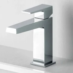 Miscelatore per Lavabo Bagno con Scarico in Finitura Cromo Made in Italy - Galla