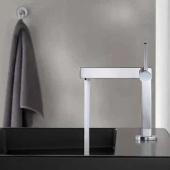 Miscelatore per Lavabo Bagno in Ottone Finitura Cromata, Alta Qualità - Girino