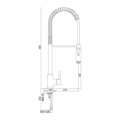 Miscelatore per Lavabo Cucina in Ottone con Doccetta Made in Italy - Kalimo