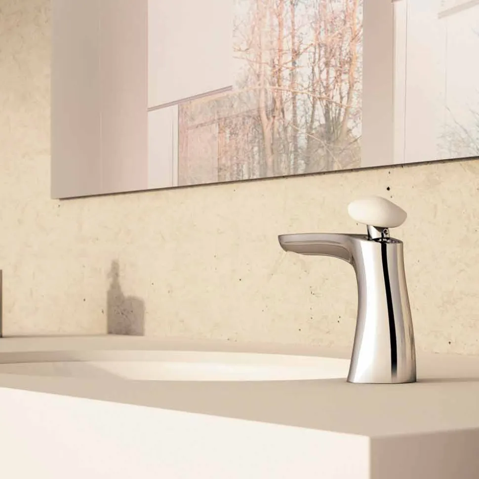 Miscelatore per Lavabo in Ottone Design Moderno Made in Italy - Besugo