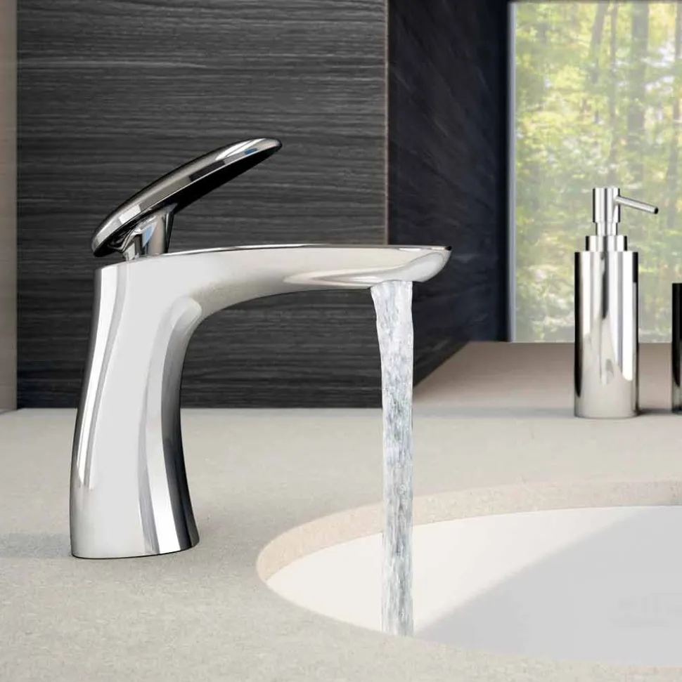 Miscelatore per Lavabo in Ottone Cromo Made in Italy - Filipo