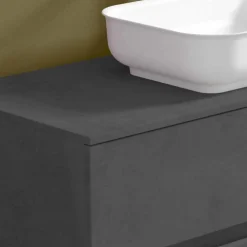 Mobile a Sospensione per il Bagno con Lavabo, Design in 4 Finiture - Paoletto