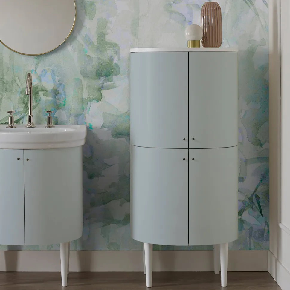 Mobile Bagno a Quattro Ante che Chiudono 3 Ripiani Made in Italy - Candy
