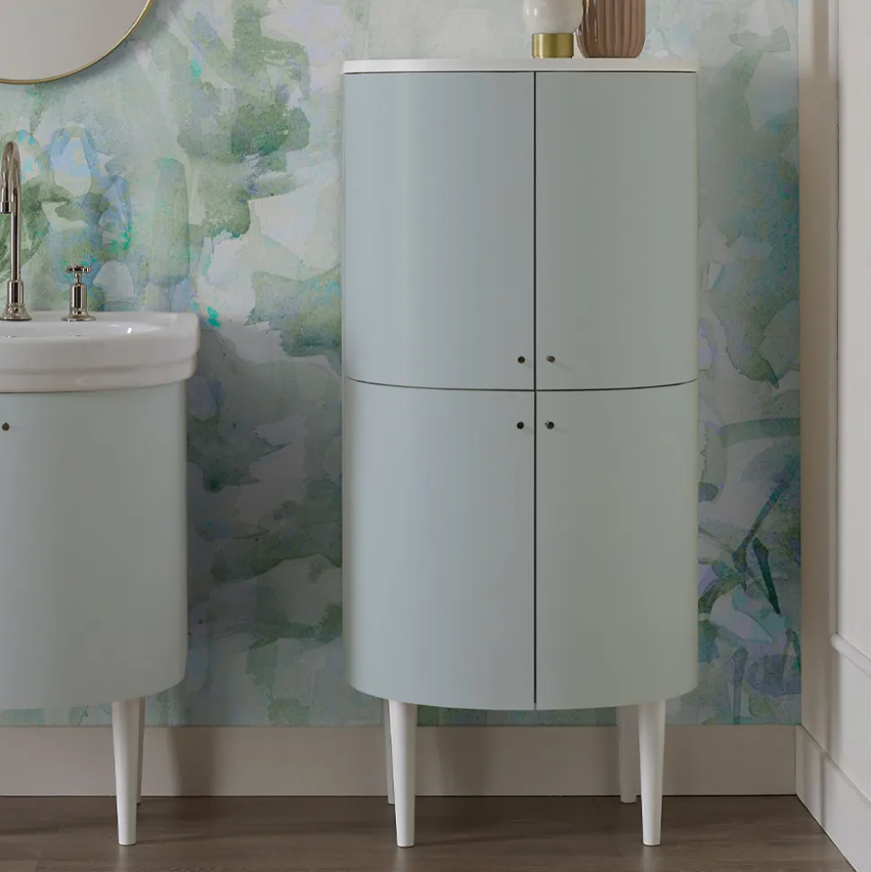 Mobile Bagno a Quattro Ante che Chiudono 3 Ripiani Made in Italy - Candy