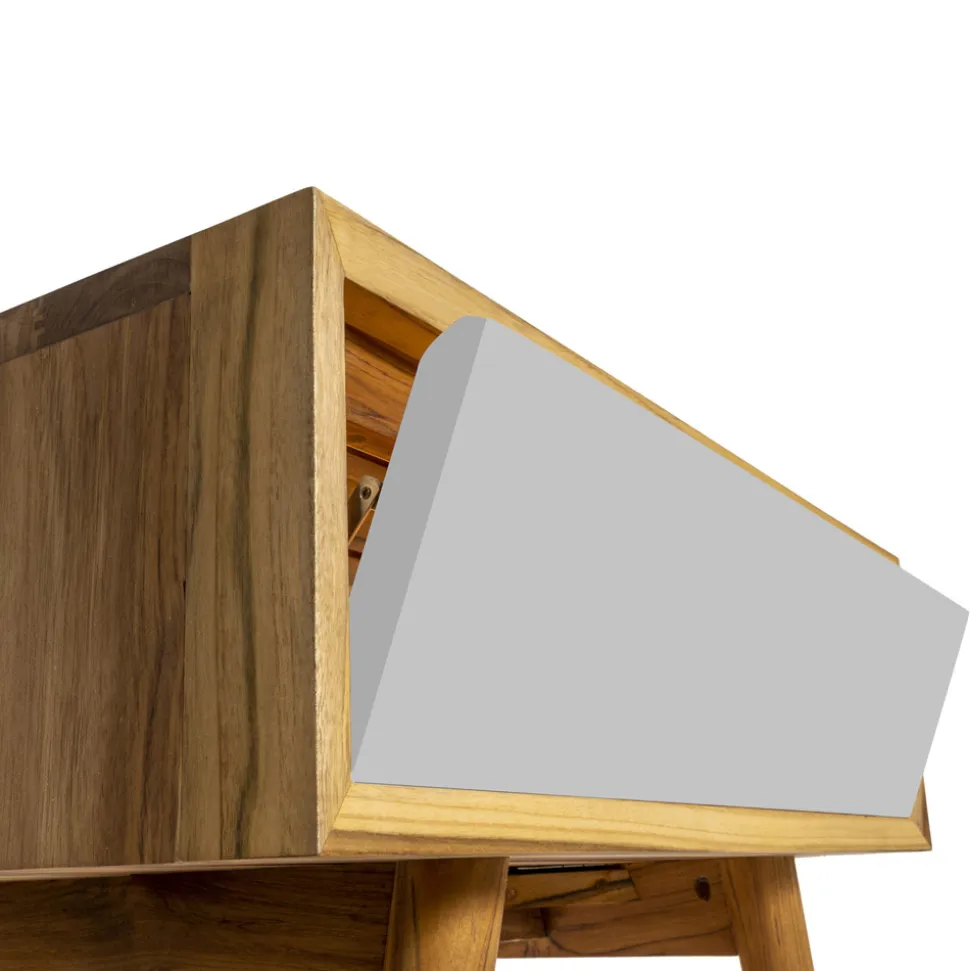 Mobile Bagno a Terra in Teak Naturale con Cassetto in Mogano - Gatien