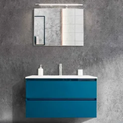 Mobile Bagno 90 cm, Lavabo e Specchio Moderni – Becky