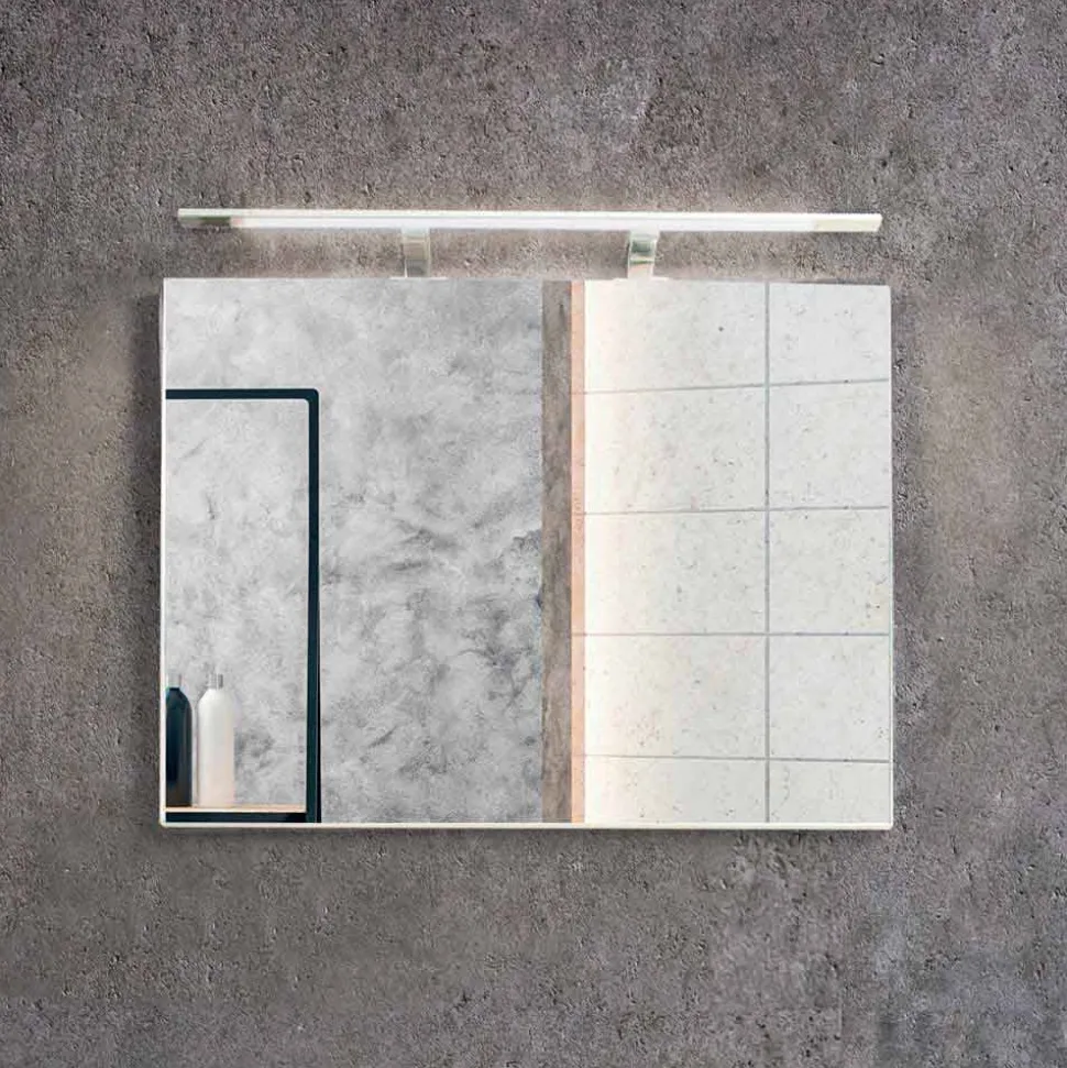 Mobile Bagno 90 cm, Lavabo e Specchio Moderni – Becky