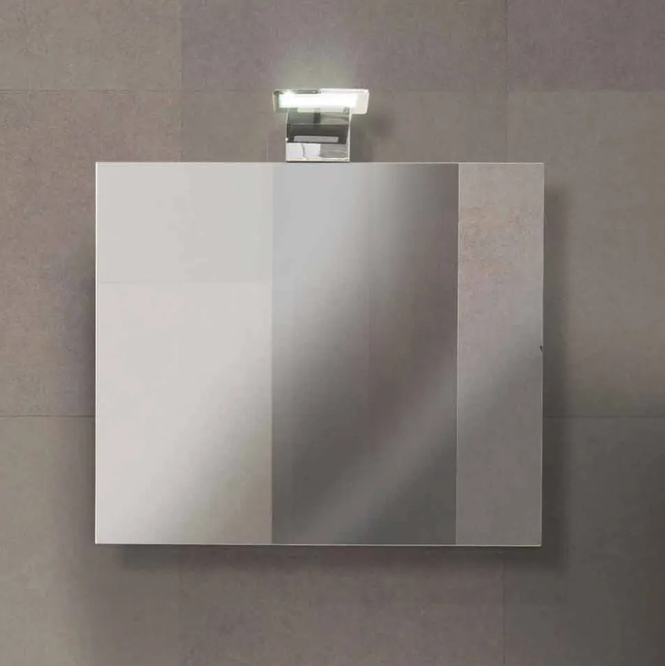 Mobile Bagno 80 cm, Lavabo, Specchio e 2 Colonne – Becky