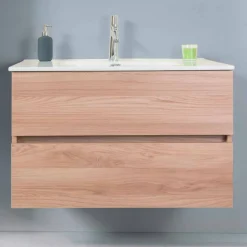 Mobile Bagno 90 cm, Lavabo, Specchio e Colonna – Becky
