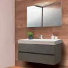 Mobile Bagno 120 cm, Specchio e Lavabo – Becky