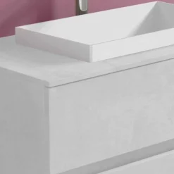 Mobile Bagno con Lavabo a Incasso, Design Moderno a Sospensione - Casimira