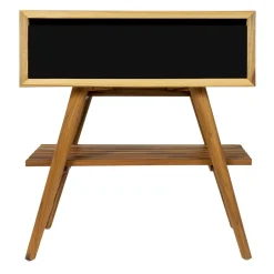 Mobile Bagno con Struttura in Teak Naturale e Cassetto in Mogano  - Gatien