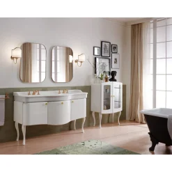 Mobile Bagno Monocolore con Lavabo in Ceramica Bianca - Candy