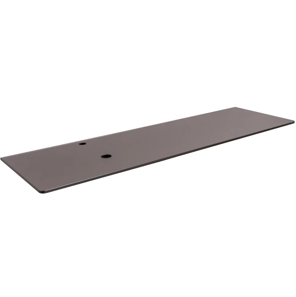 Mobile Bagno Sospeso 80 cm in Vetro 8 mm Temperato e Rovere Europeo - Excelsior
