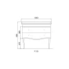Mobile con Due Cassetti Laccato Lucido e Lavabo Made in Italy - Candy