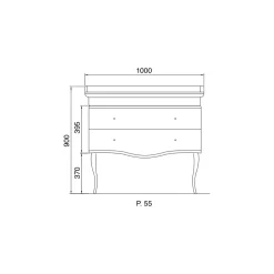 Mobile con Due Cassetti Laccato Lucido e Lavabo Made in Italy - Candy