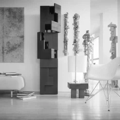 Mobile contenitore a colonna in legno di larice spazzolato Azalea