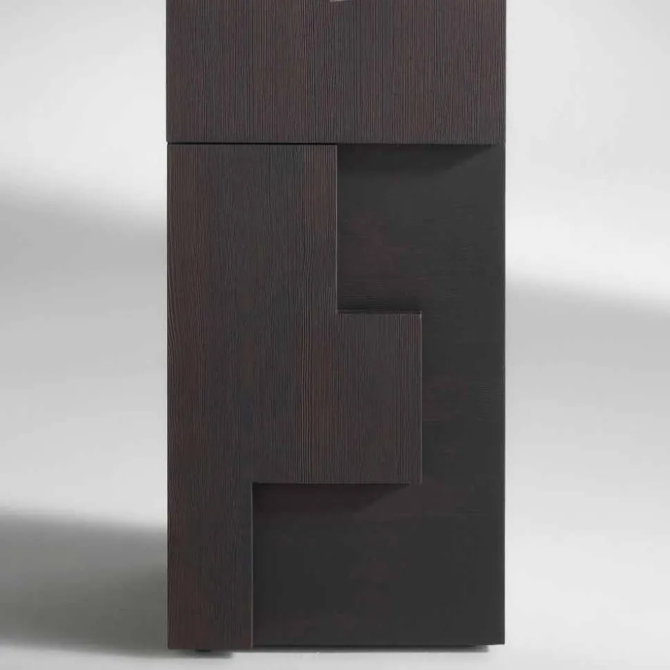 Mobile contenitore a colonna in legno di larice spazzolato Azalea