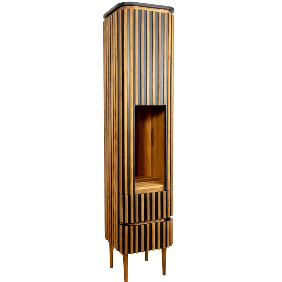 Mobile da Bagno a Colonna Realizzato in Teak Massello e Mogano - Plumeria