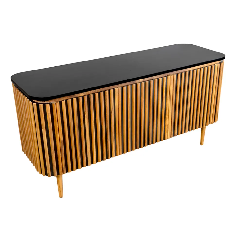 Mobile da Bagno in Teak Massello e Mogano Realizzato a Mano - Heliconia