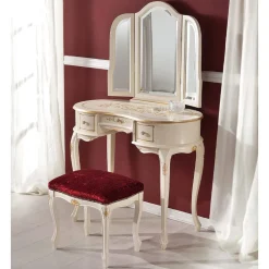 Mobile Pettiniera in Legno con Cassetti e Specchio Made in Italy - Luxury