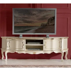 Mobile Porta Tv Classico in Legno con Ante e Vani Made in Italy - Leonor