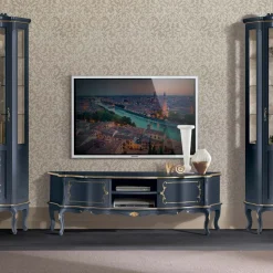 Mobile Porta Tv Classico in Legno con Ante e Vani Made in Italy - Leonor
