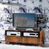 Mobile Porta Tv Classico in Legno di Noce di Lusso Made in Italy - Prince