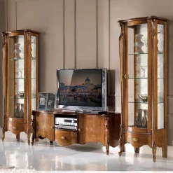 Mobile Porta Tv con 2 Ante e Cassetto in Legno Made in Italy - Caligola