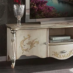 Mobile Porta Tv con 2 Ante e Cassetto in Legno Made in Italy - Caligola
