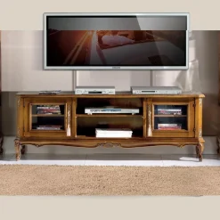 Mobile Porta Tv da Salotto in Legno Noce Bassano Made in Italy - Richard