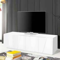Mobile Porta Tv da Soggiorno con 4 Ante in Melaminico Made in Italy - Naditza