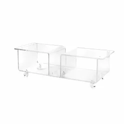 Mobile porta tv design moderno in plexiglass trasparente Mago Double