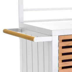 Mobiletto da Giardino Realizzato in Alluminio e Teak del Brasile - Diario