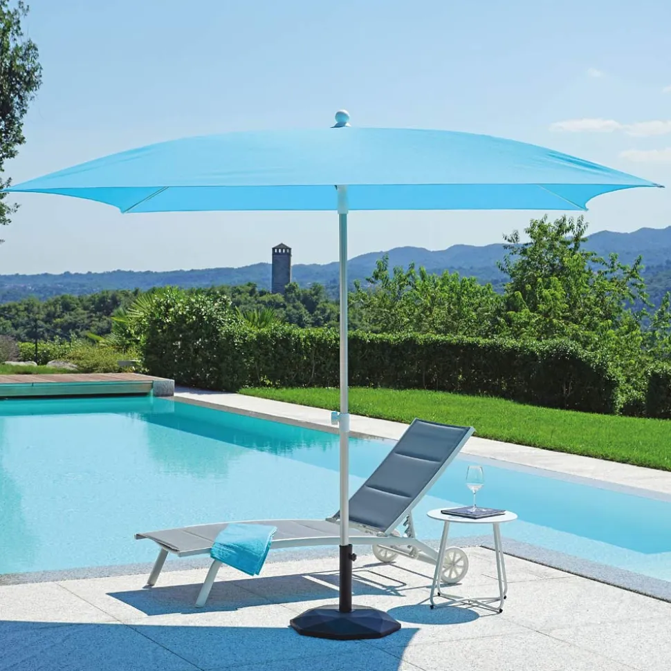Ombrellone da Giardino con Struttura in Alluminio Rigato Anodizzato - Laila