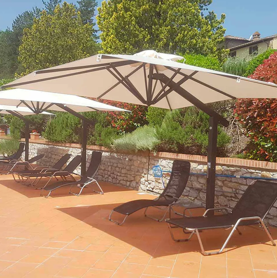 Ombrellone da Giardino 300x200 cm Contract in Alluminio Rettangolare - Lapillo