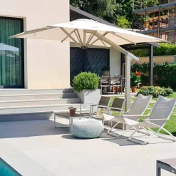 Ombrellone da Giardino 300x300 cm Professionale in Alluminio Quadrato - Lapillo
