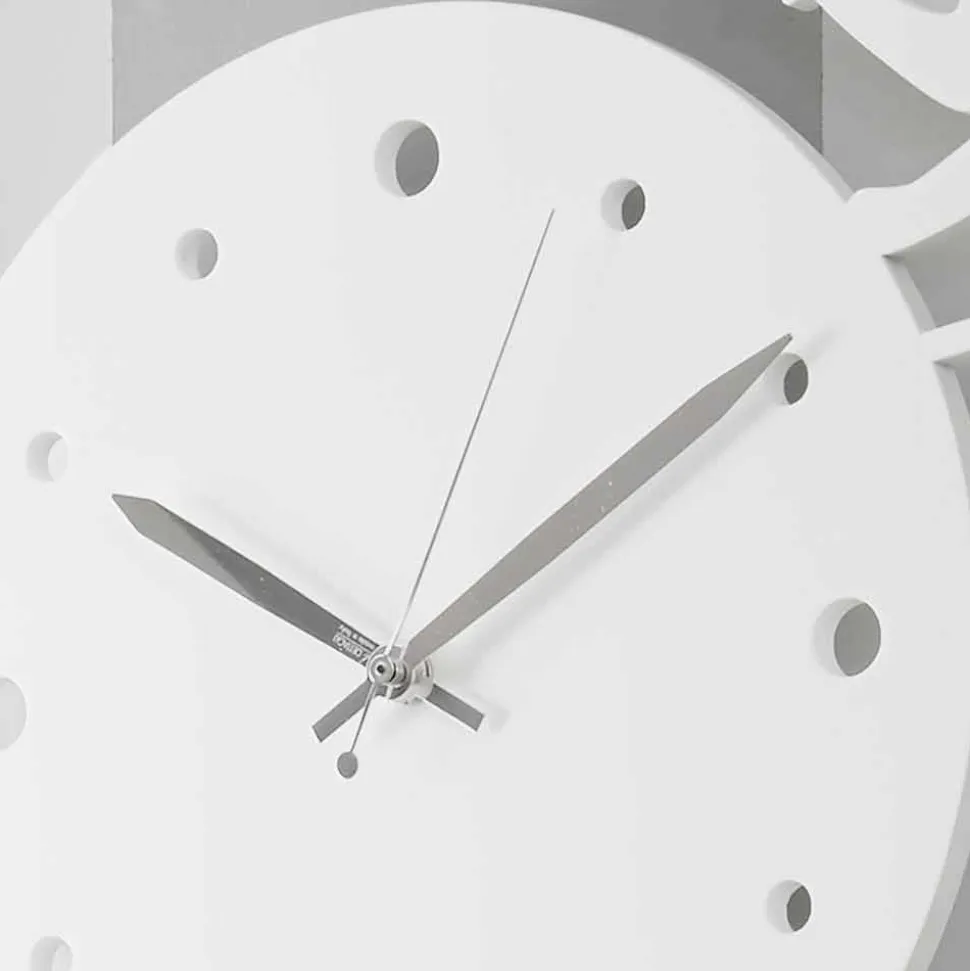 Orologio a Muro dal Design Grande Moderno Rotondo Colorato Decorato - Gatto