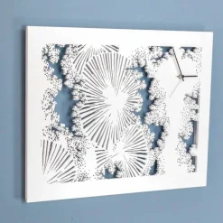Orologio a Muro Design in Legno Bianco o Tortora Rettangolare - Artificio