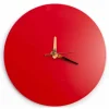 Orologio a Muro Rosso dal Design Italiano Rotondo e Moderno in Legno - Callisto