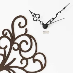 Orologio a Parete Design in Legno Quadrato Bianco con Albero - Alberoeden