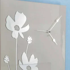 Orologio a Parete Design Marrone in Legno e Plexiglass Rettangolare - Silene