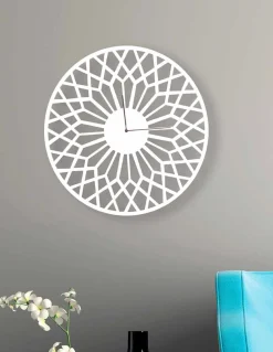 Orologio a Parete Grande e di Design Moderno in Legno Colorato Tondo - Dandalo
