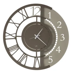 Orologio a Parete in Ferro Design Tondo Moderno Doppia Numerazione - Kassio
