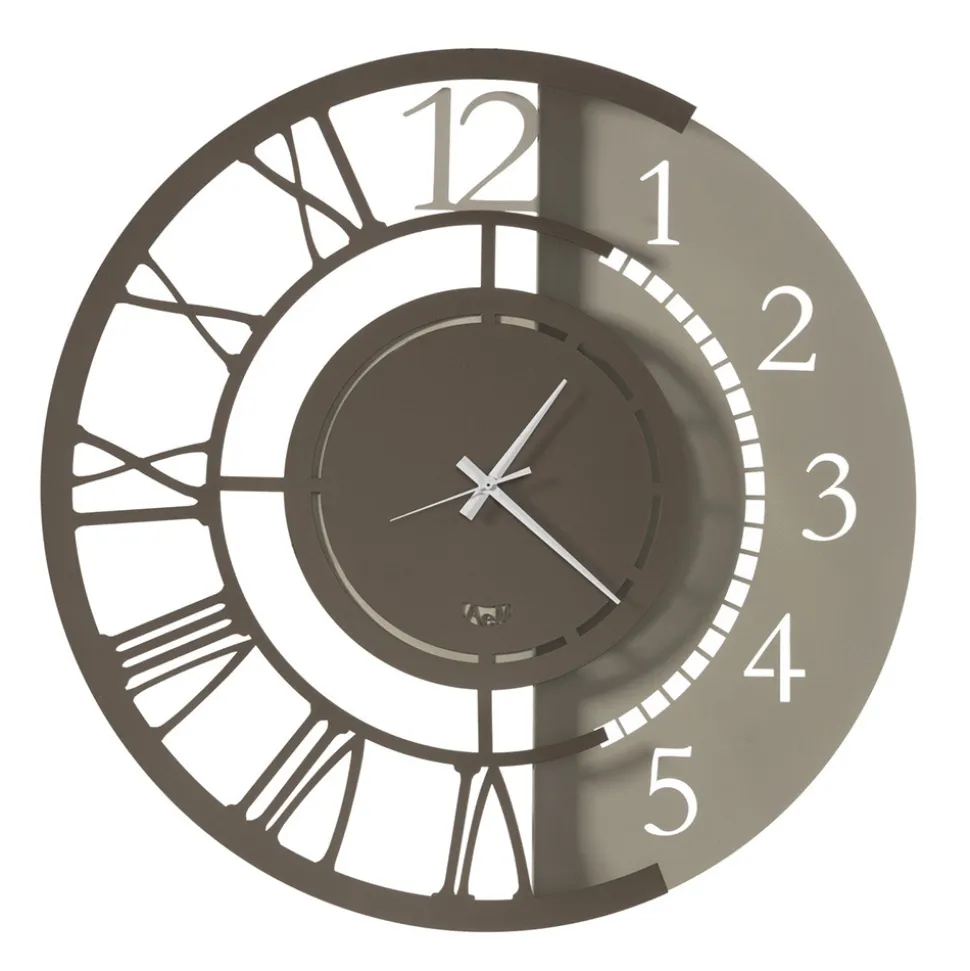 Orologio a Parete in Ferro Design Tondo Moderno Doppia Numerazione - Kassio