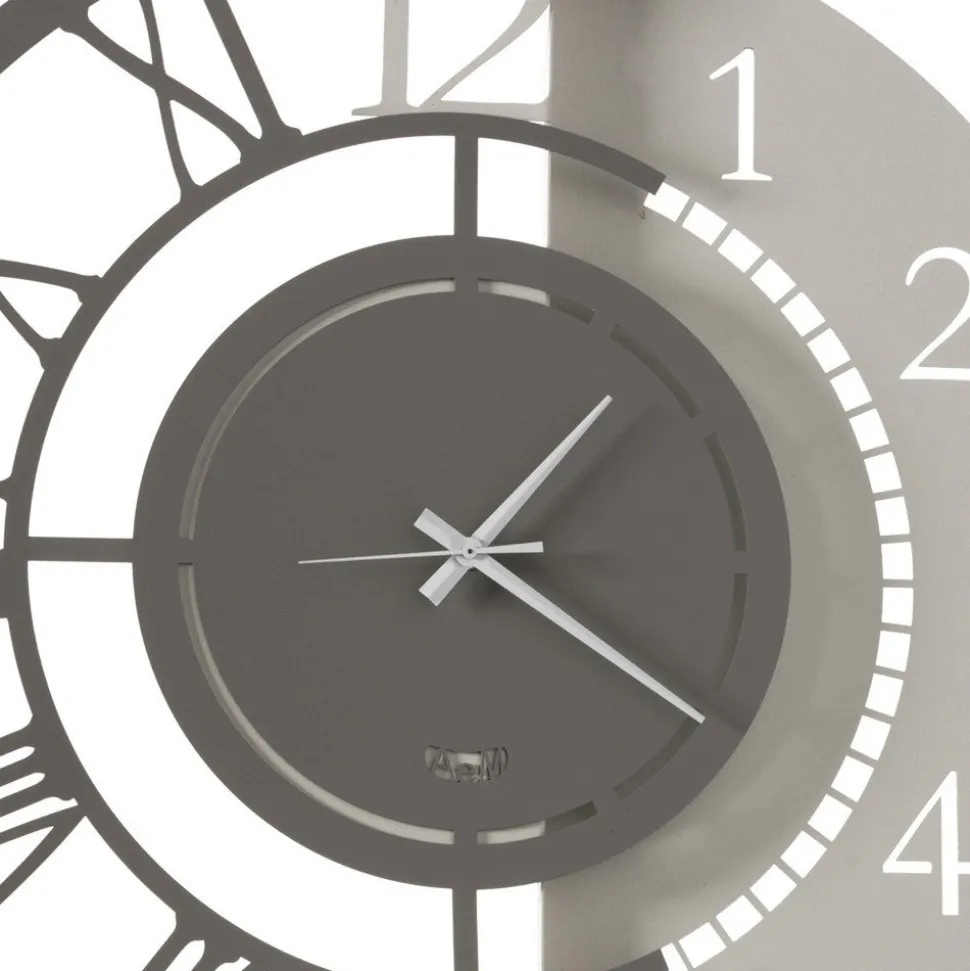 Orologio a Parete in Ferro Design Tondo Moderno Doppia Numerazione - Kassio