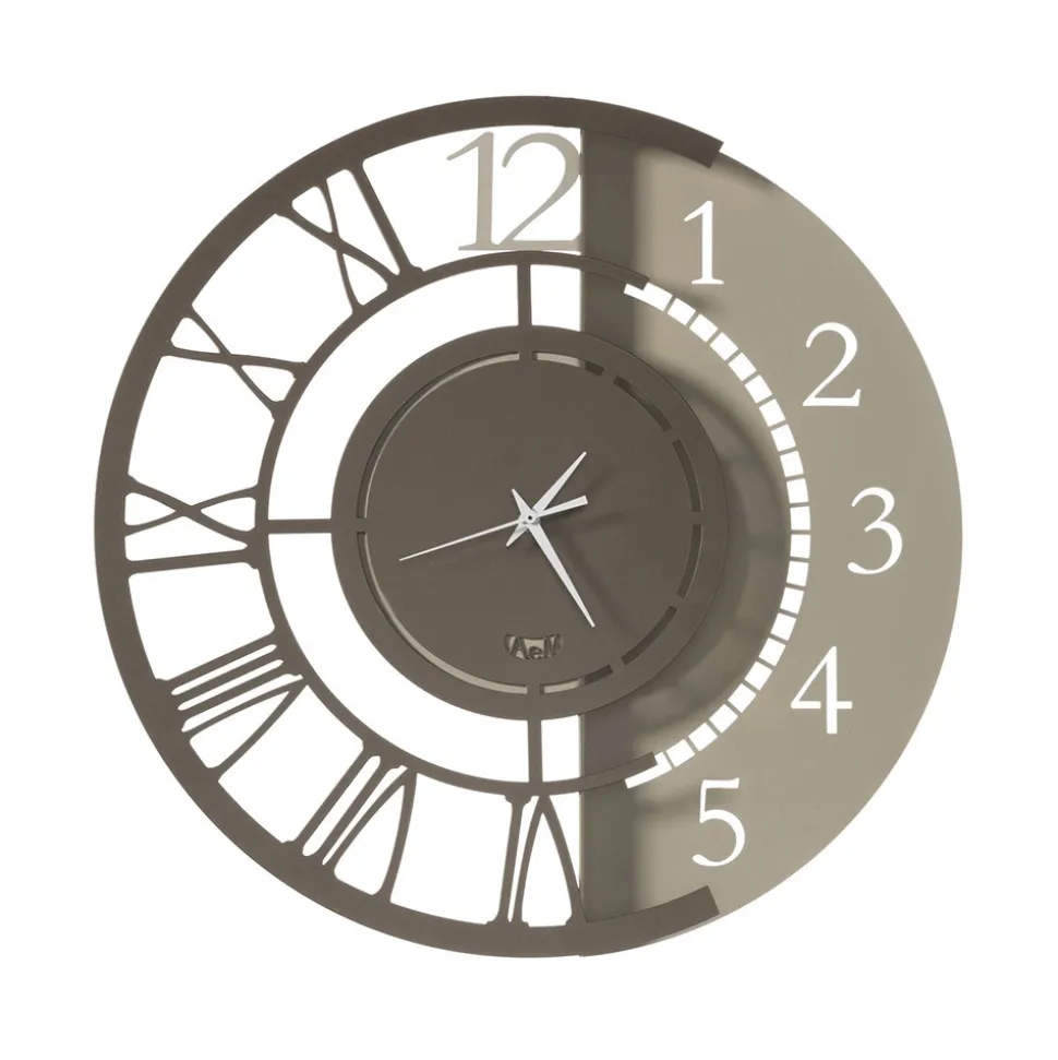Orologio a Parete in Ferro Design Tondo Moderno Doppia Numerazione - Kassio