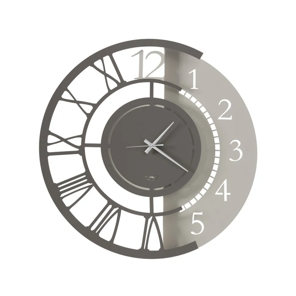 Orologio a Parete in Ferro Design Tondo Moderno Doppia Numerazione - Kassio