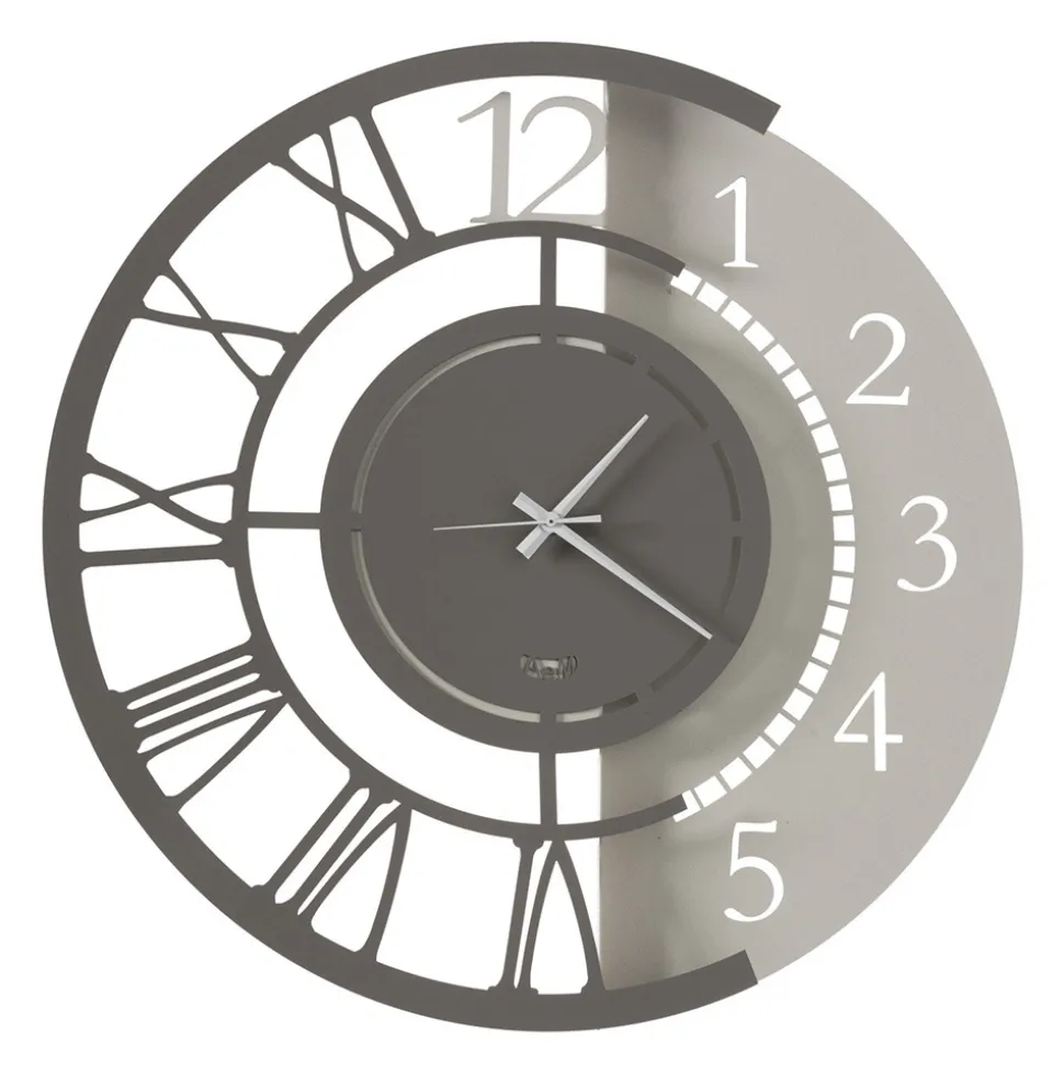 Orologio a Parete in Ferro Design Tondo Moderno Doppia Numerazione - Kassio