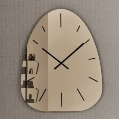 Orologio a Parete in Vetro Specchiato con Incisioni a Laser - Claudia
